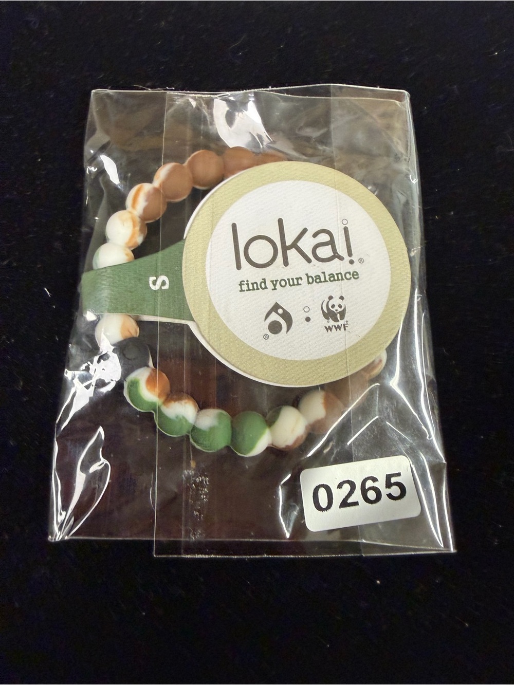 Lokai Kids Beaded Bracelet – Green, Brown, White